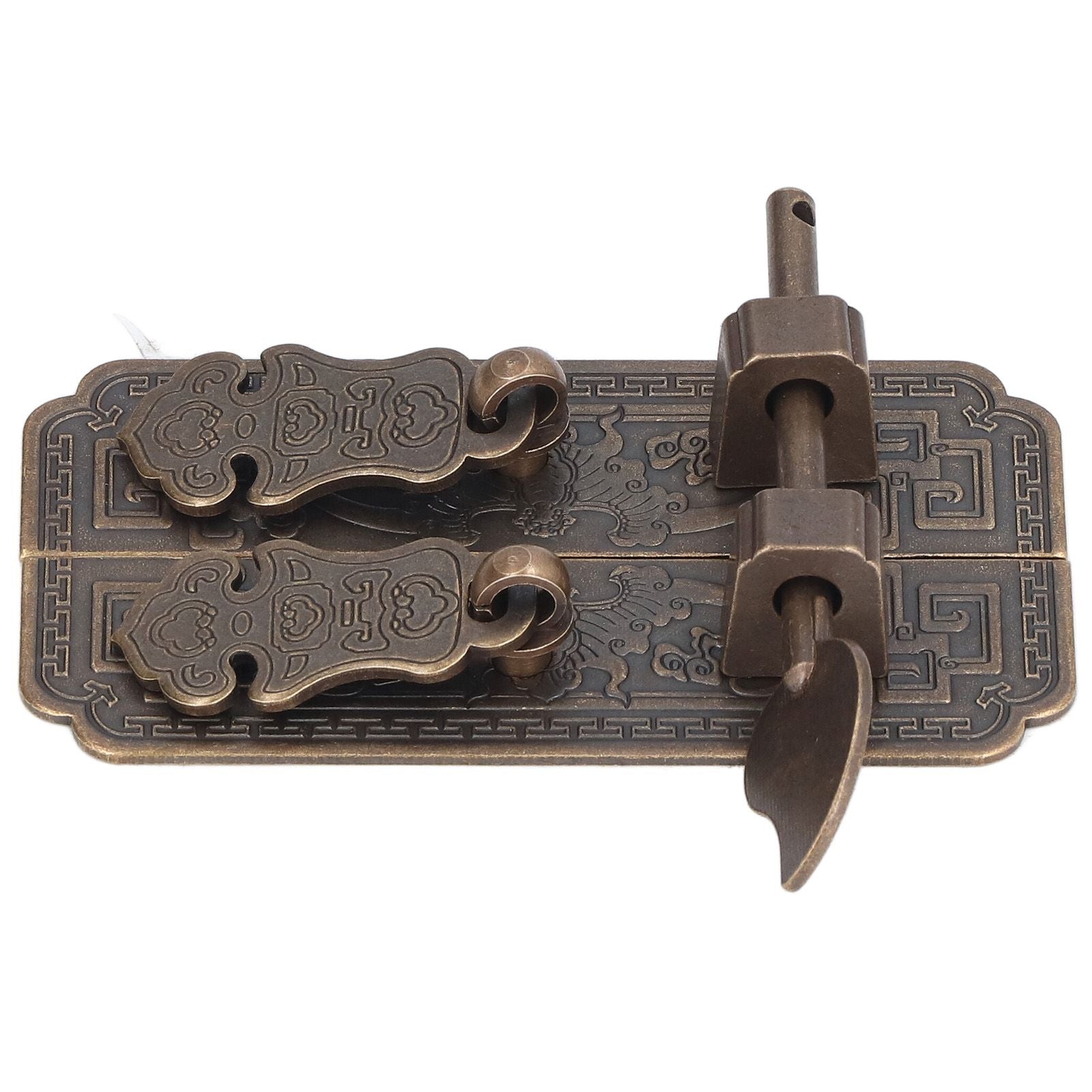 Cabinet Faceplate Brass Material Bronze Auspicious Bat Pattern Retro Chinese Cabinet Handles for Wardrobes V1294-YM0523-3114220008111