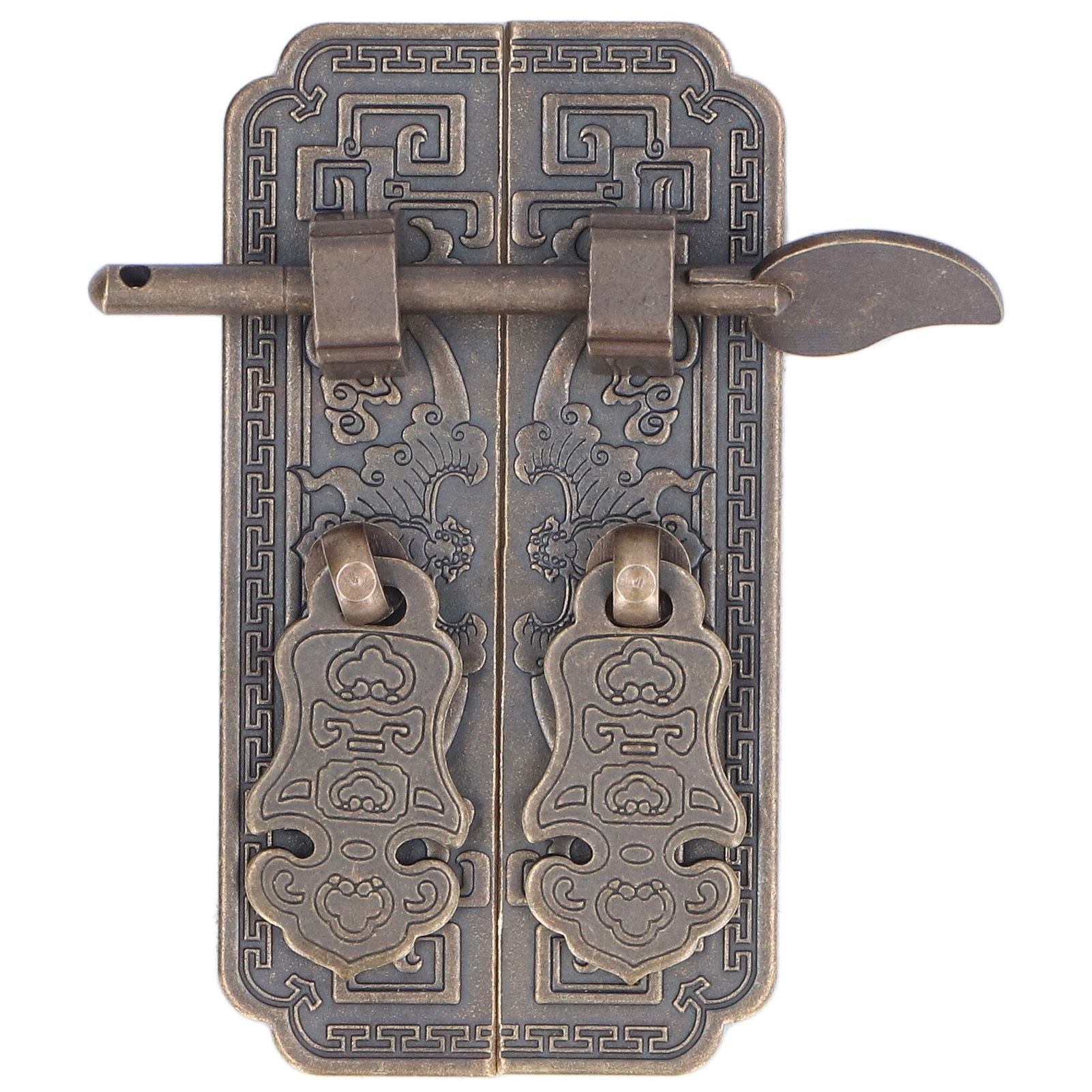 Cabinet Faceplate Brass Material Bronze Auspicious Bat Pattern Retro Chinese Cabinet Handles for Wardrobes V1294-YM0523-3114220008111
