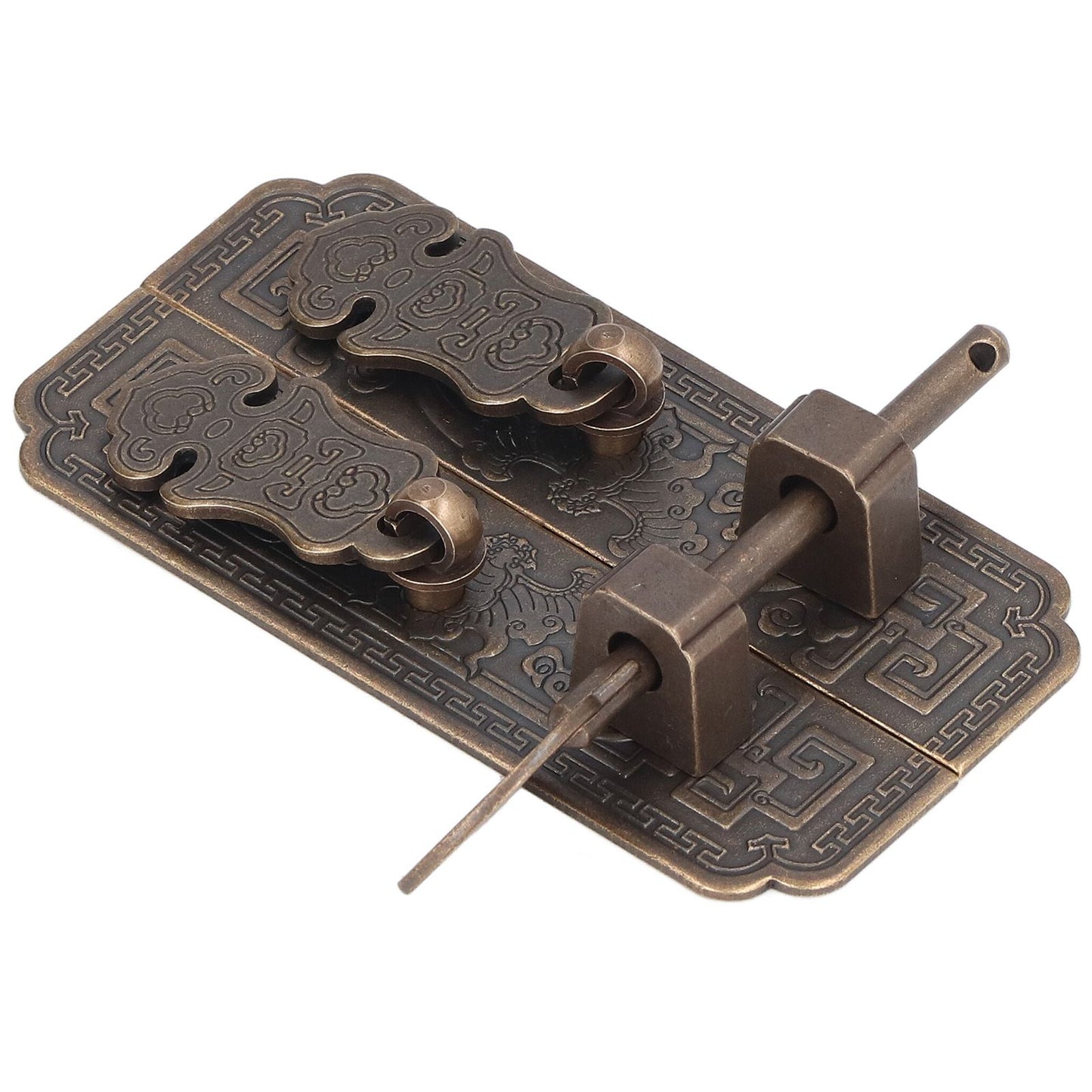 Cabinet Faceplate Brass Material Bronze Auspicious Bat Pattern Retro Chinese Cabinet Handles for Wardrobes V1294-YM0523-3114220008111