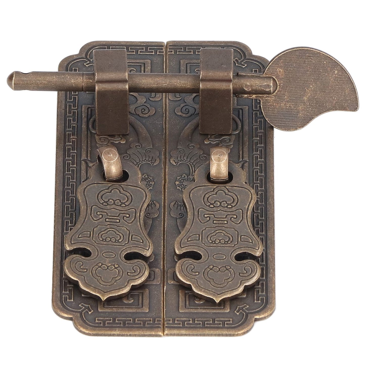 Cabinet Faceplate Brass Material Bronze Auspicious Bat Pattern Retro Chinese Cabinet Handles for Wardrobes V1294-YM0523-3114220008111