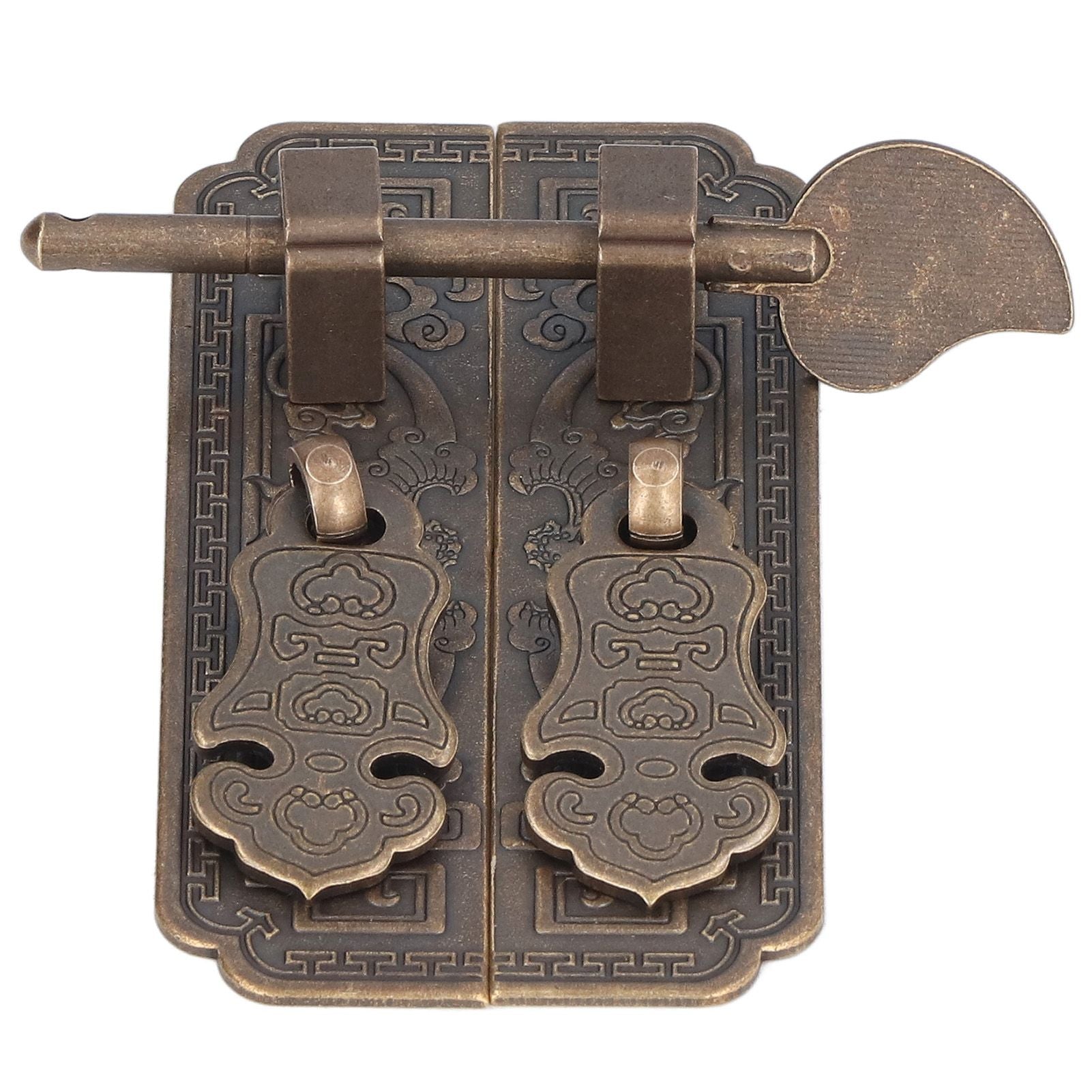 Cabinet Faceplate Brass Material Bronze Auspicious Bat Pattern Retro Chinese Cabinet Handles for Wardrobes V1294-YM0523-3114220008111