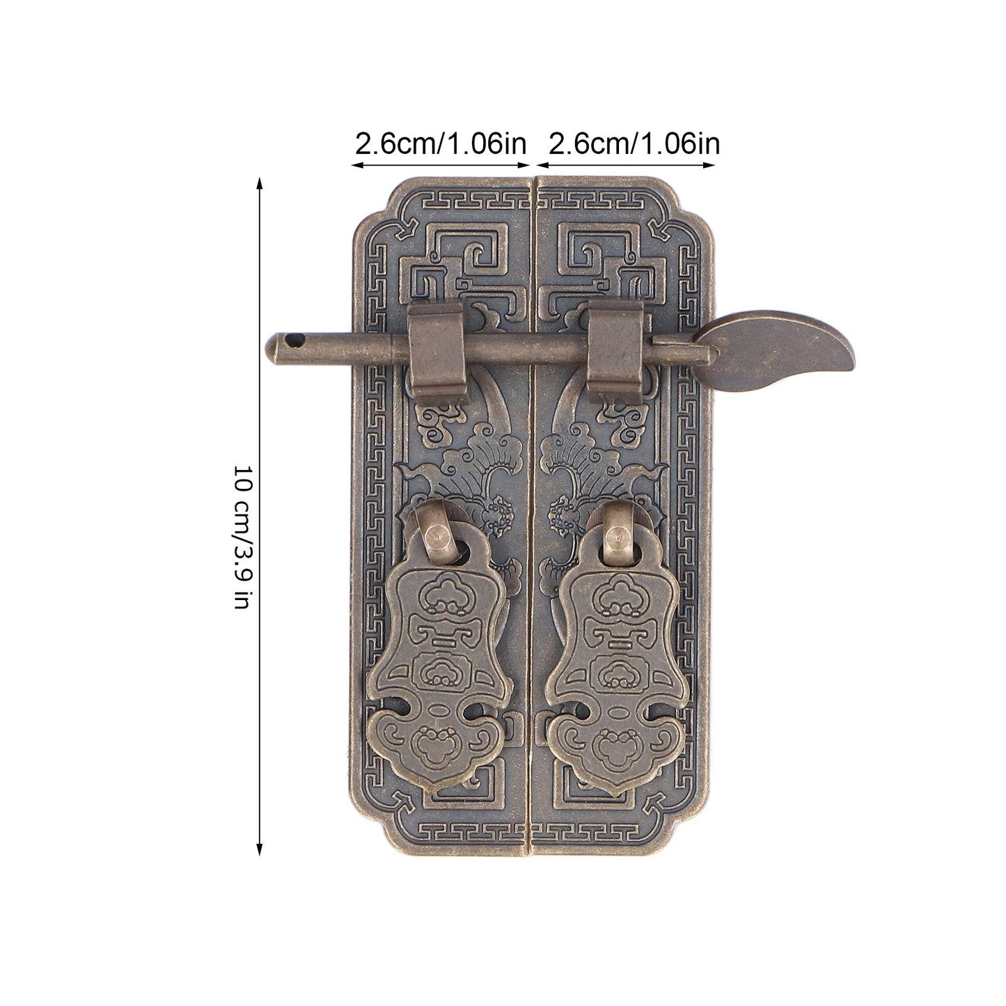 Cabinet Faceplate Brass Material Bronze Auspicious Bat Pattern Retro Chinese Cabinet Handles for Wardrobes V1294-YM0523-3114220008111