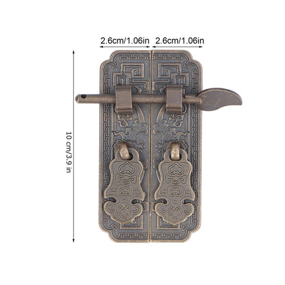 Cabinet Faceplate Brass Material Bronze Auspicious Bat Pattern Retro Chinese Cabinet Handles for Wardrobes V1294-YM0523-3114220008111
