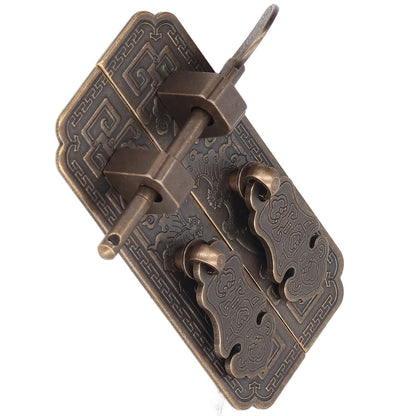 Cabinet Faceplate Brass Material Bronze Auspicious Bat Pattern Retro Chinese Cabinet Handles for Wardrobes V1294-YM0523-3114220008111