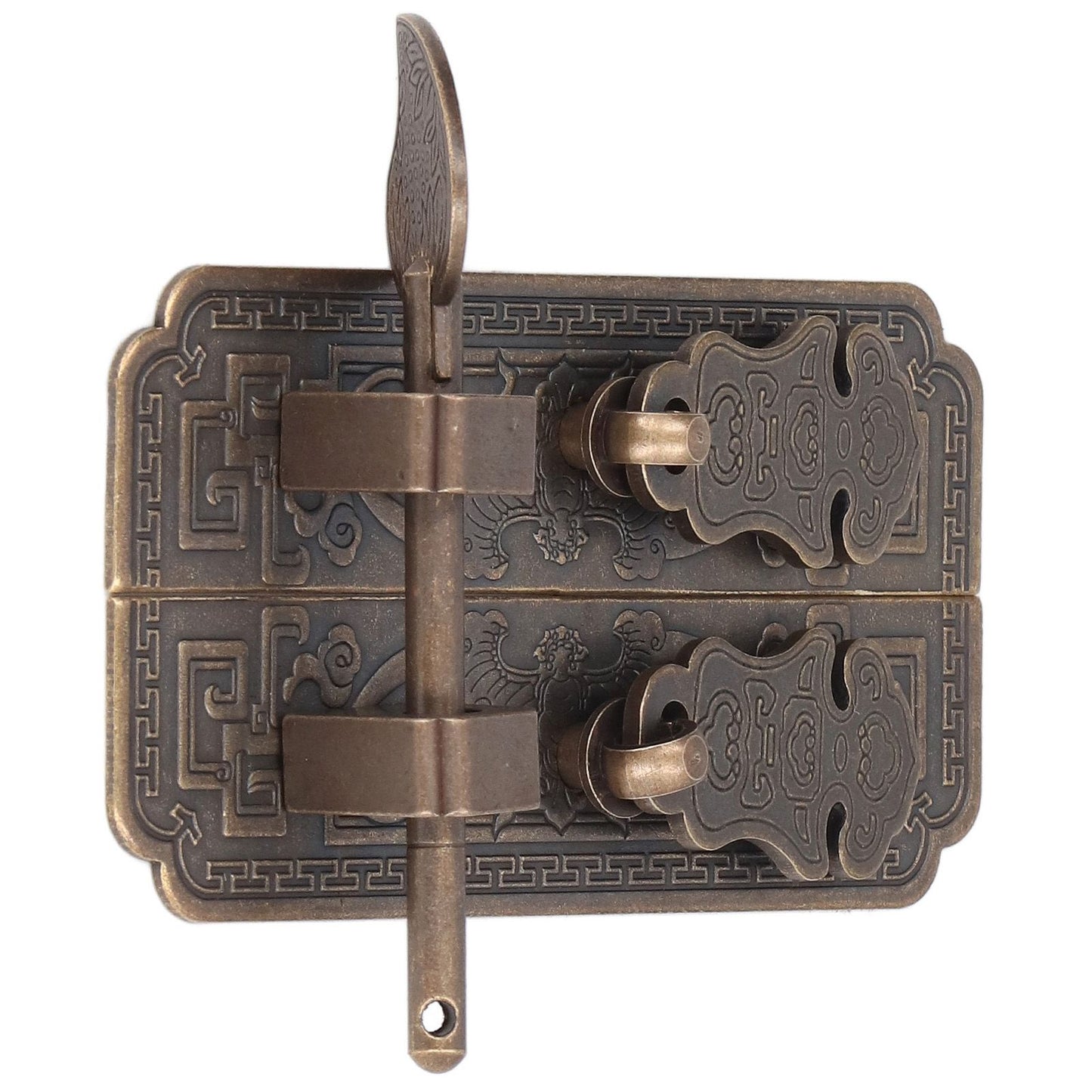 Cabinet Faceplate Brass Material Bronze Auspicious Bat Pattern Retro Chinese Cabinet Handles for Wardrobes V1294-YM0523-3114220008111