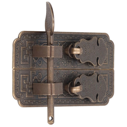 Cabinet Faceplate Brass Material Bronze Auspicious Bat Pattern Retro Chinese Cabinet Handles for Wardrobes V1294-YM0523-3114220008111