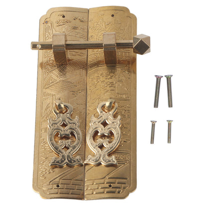 Cabinet Faceplate Retro Style Brass Material Landscape Character Pattern Decorative Cabinet Handles for V1294-YM0523-3114220008411