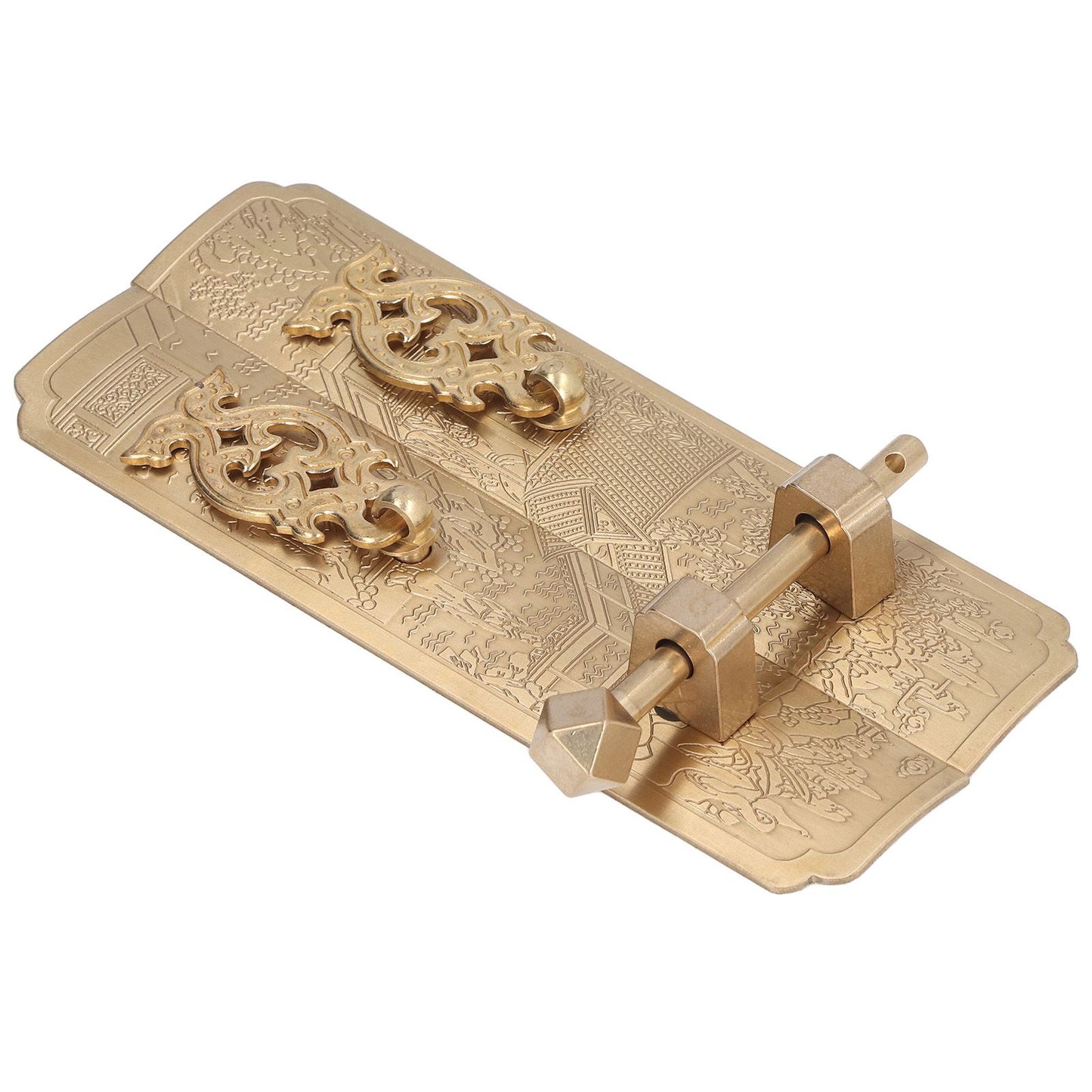 Cabinet Faceplate Retro Style Brass Material Landscape Character Pattern Decorative Cabinet Handles for V1294-YM0523-3114220008411