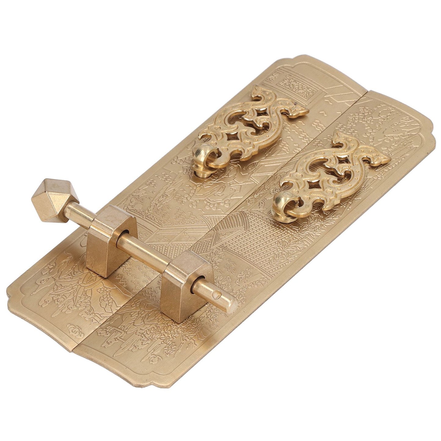 Cabinet Faceplate Retro Style Brass Material Landscape Character Pattern Decorative Cabinet Handles for V1294-YM0523-3114220008411