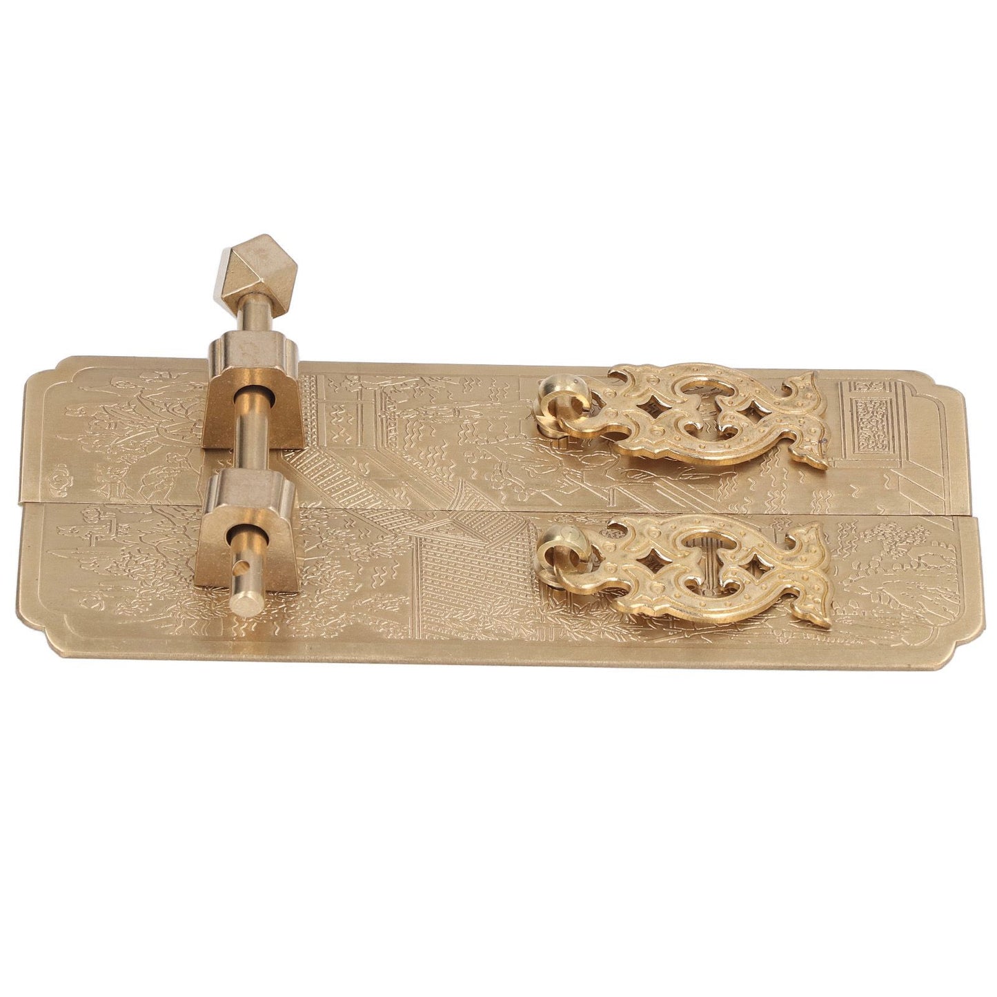 Cabinet Faceplate Retro Style Brass Material Landscape Character Pattern Decorative Cabinet Handles for V1294-YM0523-3114220008411