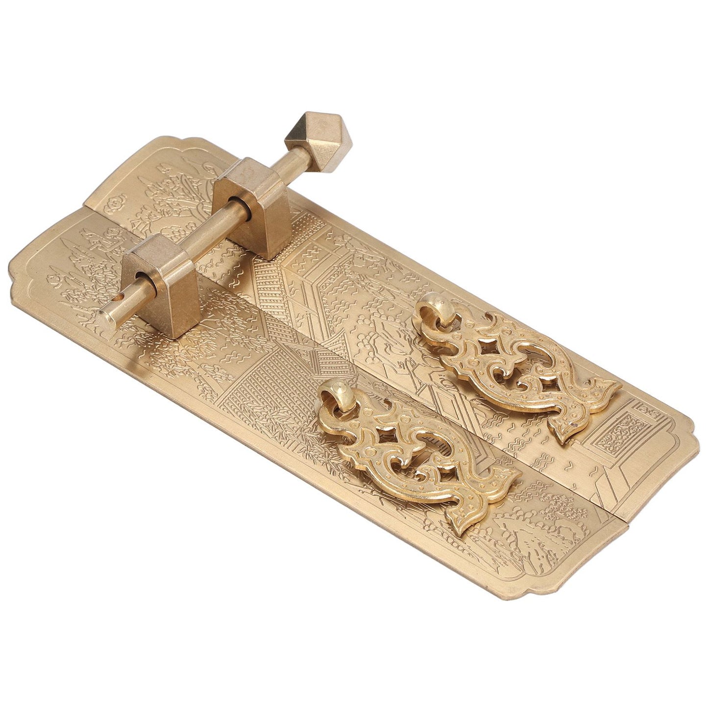 Cabinet Faceplate Retro Style Brass Material Landscape Character Pattern Decorative Cabinet Handles for V1294-YM0523-3114220008411