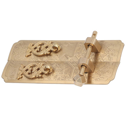 Cabinet Faceplate Retro Style Brass Material Landscape Character Pattern Decorative Cabinet Handles for V1294-YM0523-3114220008411
