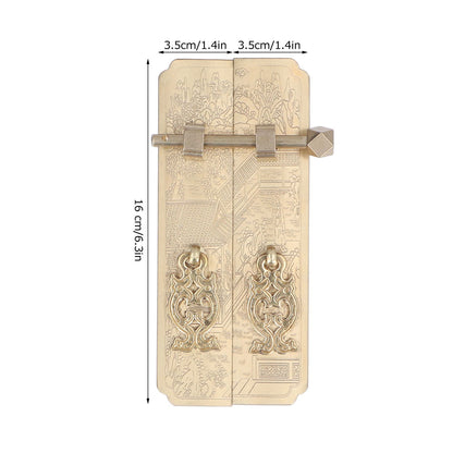 Cabinet Faceplate Retro Style Brass Material Landscape Character Pattern Decorative Cabinet Handles for V1294-YM0523-3114220008411