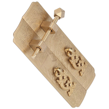 Cabinet Faceplate Retro Style Brass Material Landscape Character Pattern Decorative Cabinet Handles for V1294-YM0523-3114220008411