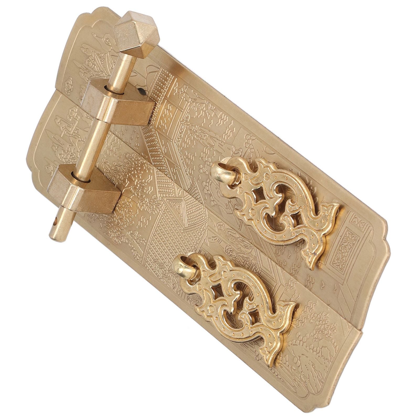 Cabinet Faceplate Retro Style Brass Material Landscape Character Pattern Decorative Cabinet Handles for V1294-YM0523-3114220008411