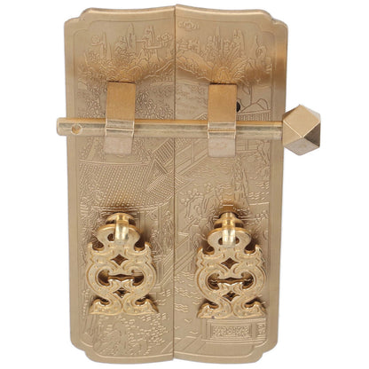 Cabinet Faceplate Retro Style Brass Material Landscape Character Pattern Decorative Cabinet Handles for V1294-YM0523-3114220008411