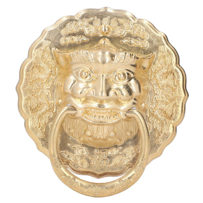 Door Knocker Brass Material Bronze Collision Resistance Chinese Animal Head Pull Ring for Wooden Door V1294-YM0523-3114220008611
