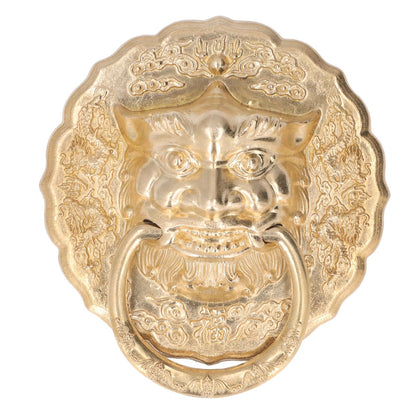 Door Knocker Brass Material Bronze Collision Resistance Chinese Animal Head Pull Ring for Wooden Door V1294-YM0523-3114220008611