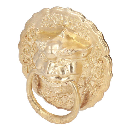 Door Knocker Brass Material Bronze Collision Resistance Chinese Animal Head Pull Ring for Wooden Door V1294-YM0523-3114220008611