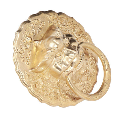 Door Knocker Brass Material Bronze Collision Resistance Chinese Animal Head Pull Ring for Wooden Door V1294-YM0523-3114220008611