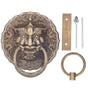 Door Knocker Brass Material 2 Sided Installation Heavy Duty Pull Bronze Chinese Antique Door Pull Ring for V1294-YM0523-3114220008811