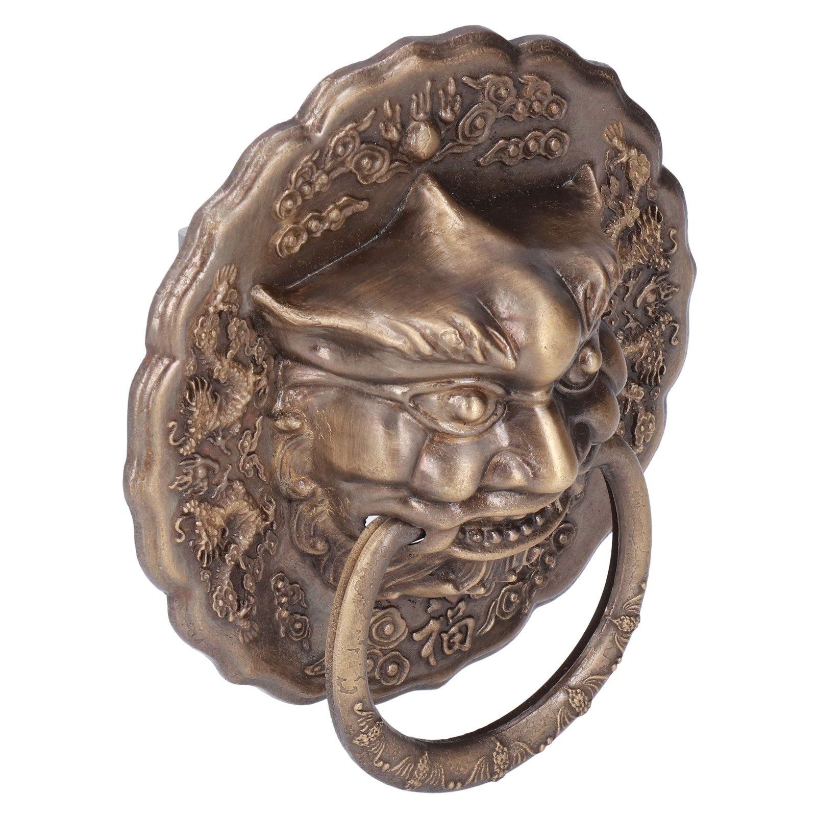 Door Knocker Brass Material 2 Sided Installation Heavy Duty Pull Bronze Chinese Antique Door Pull Ring for V1294-YM0523-3114220008811