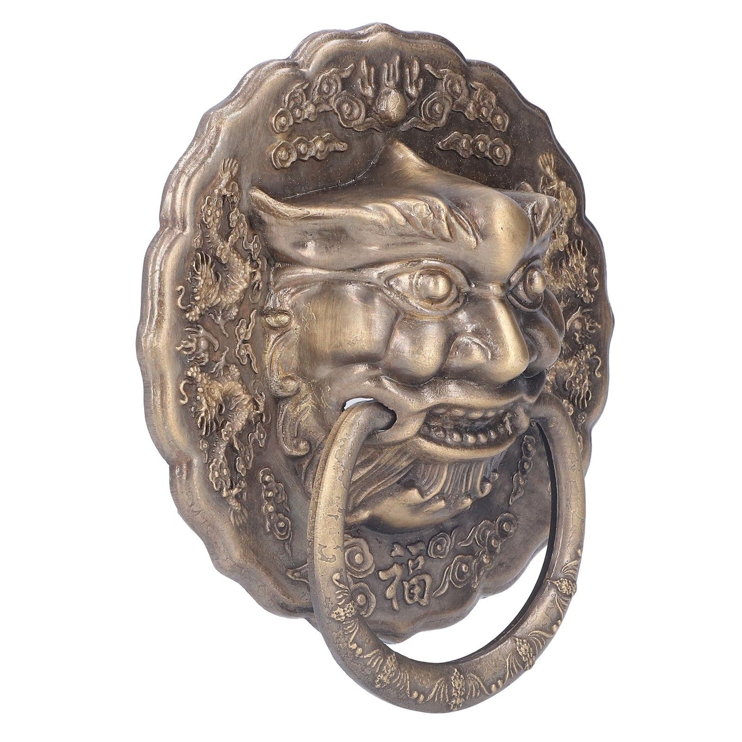 Door Knocker Brass Material 2 Sided Installation Heavy Duty Pull Bronze Chinese Antique Door Pull Ring for V1294-YM0523-3114220008811