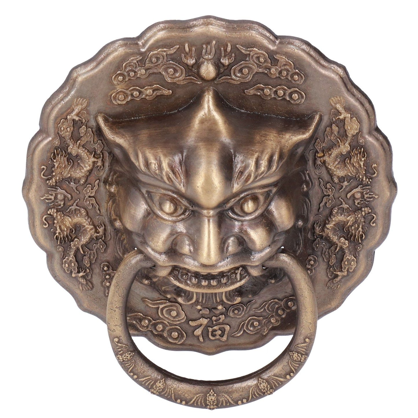 Door Knocker Brass Material 2 Sided Installation Heavy Duty Pull Bronze Chinese Antique Door Pull Ring for V1294-YM0523-3114220008811