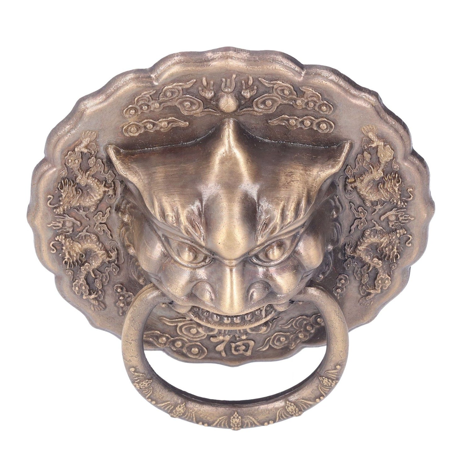 Door Knocker Brass Material 2 Sided Installation Heavy Duty Pull Bronze Chinese Antique Door Pull Ring for V1294-YM0523-3114220008811