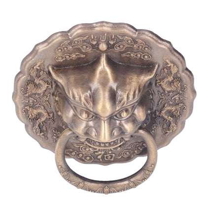 Door Knocker Brass Material 2 Sided Installation Heavy Duty Pull Bronze Chinese Antique Door Pull Ring for V1294-YM0523-3114220008811