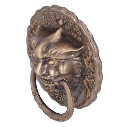 Door Knocker Brass Material 2 Sided Installation Heavy Duty Pull Bronze Chinese Antique Door Pull Ring for V1294-YM0523-3114220008811