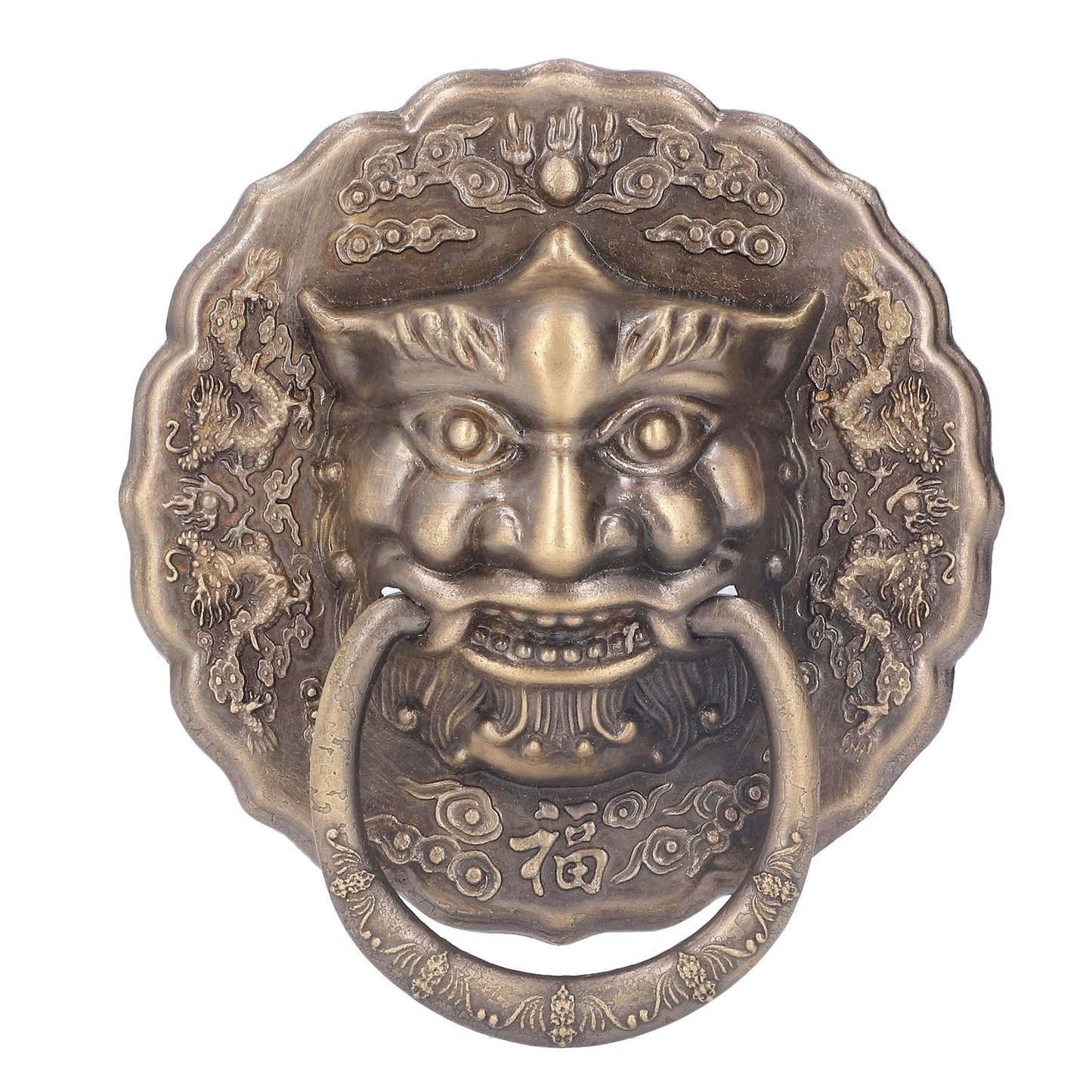 Door Knocker Brass Material 2 Sided Installation Heavy Duty Pull Bronze Chinese Antique Door Pull Ring for V1294-YM0523-3114220008811