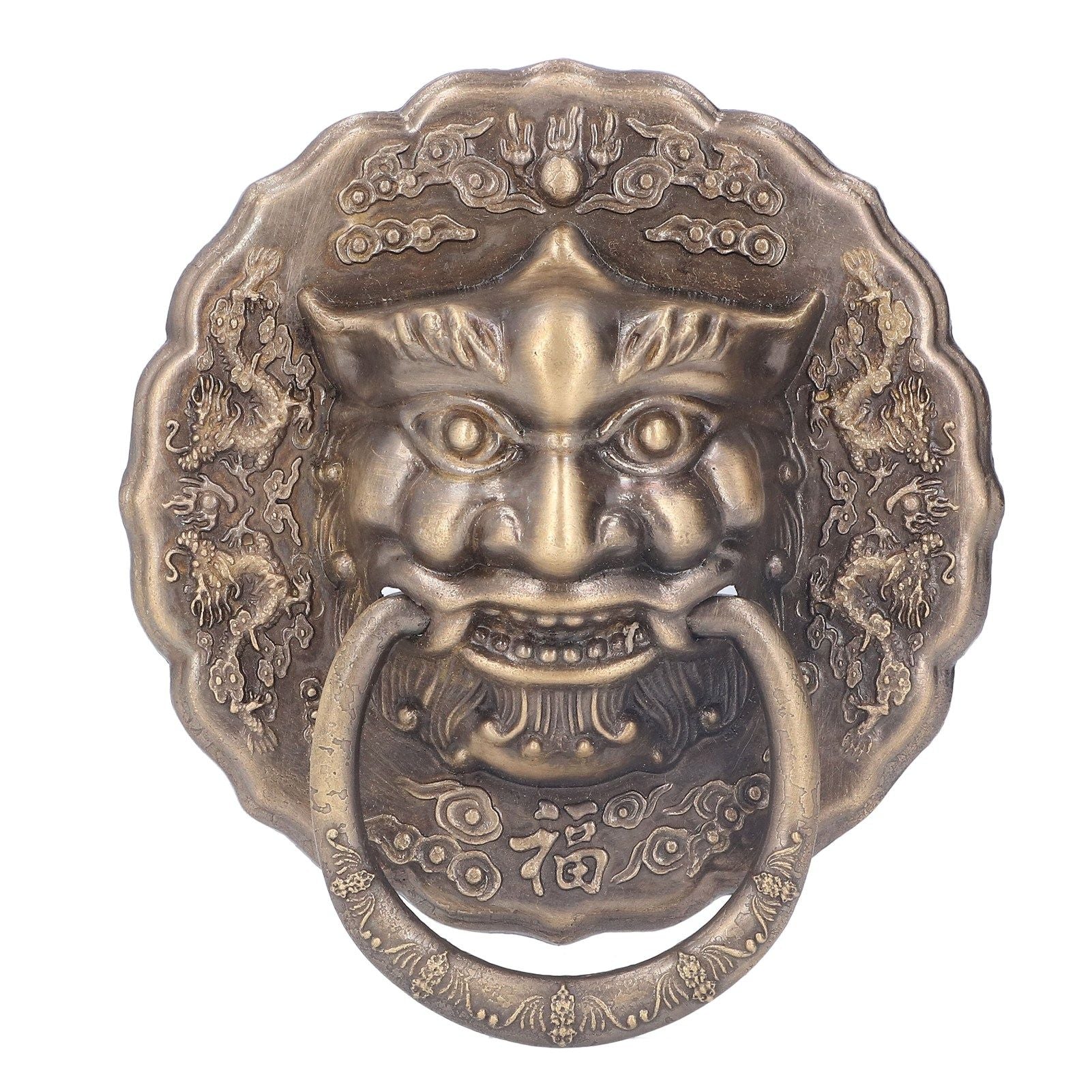 Door Knocker Brass Material 2 Sided Installation Heavy Duty Pull Bronze Chinese Antique Door Pull Ring for V1294-YM0523-3114220008811