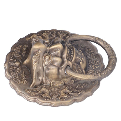 Door Knocker Brass Material 2 Sided Installation Heavy Duty Pull Bronze Chinese Antique Door Pull Ring for V1294-YM0523-3114220008811