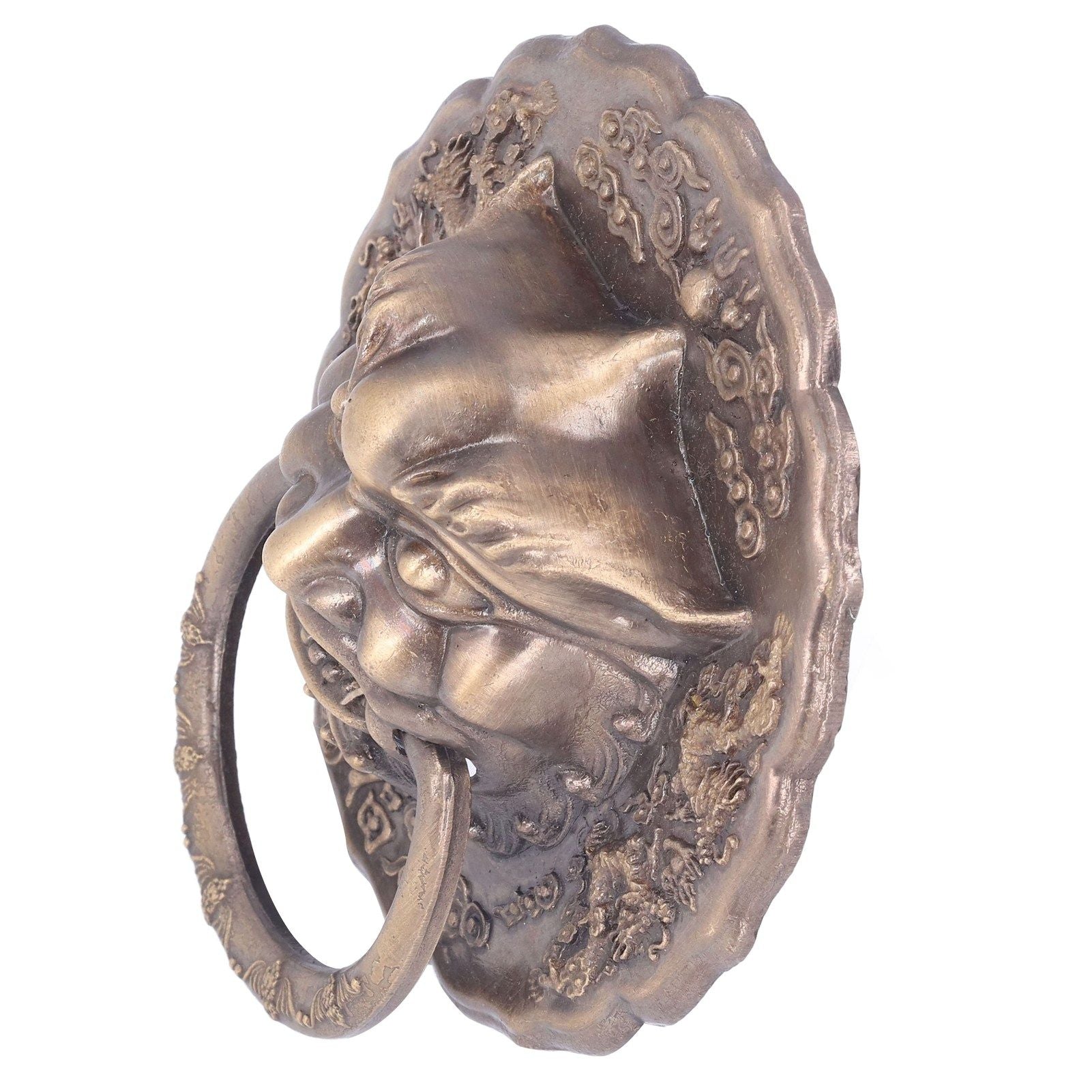 Door Knocker Brass Material 2 Sided Installation Heavy Duty Pull Bronze Chinese Antique Door Pull Ring for V1294-YM0523-3114220008811