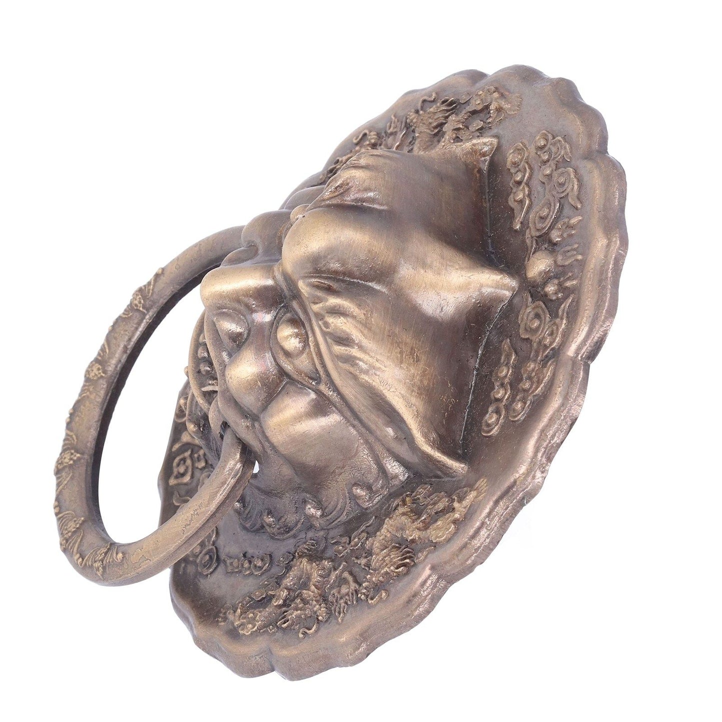 Door Knocker Brass Material 2 Sided Installation Heavy Duty Pull Bronze Chinese Antique Door Pull Ring for V1294-YM0523-3114220008811