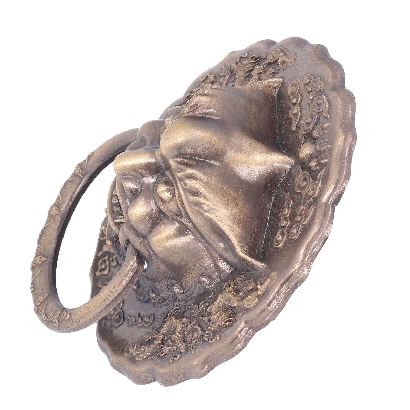 Door Knocker Brass Material 2 Sided Installation Heavy Duty Pull Bronze Chinese Antique Door Pull Ring for V1294-YM0523-3114220008811