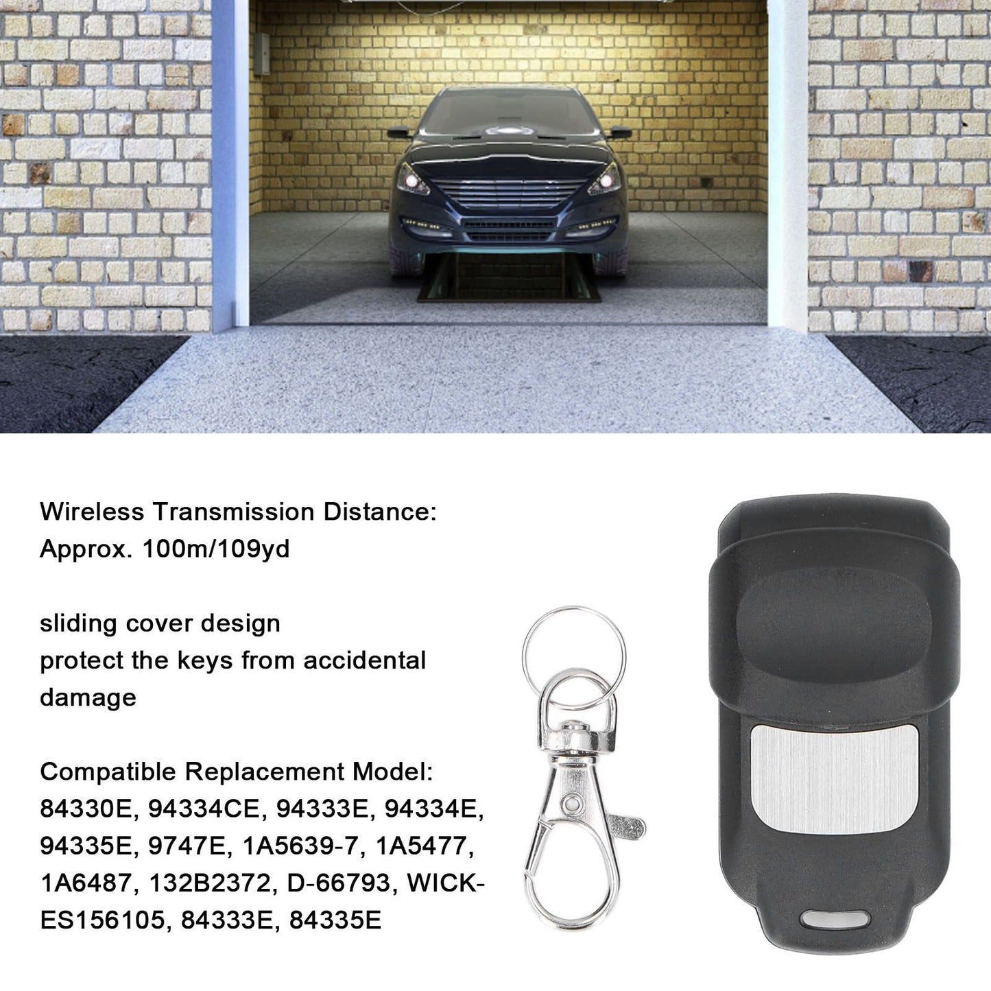 Garage Door Remote Control 94334CE 94333E 27A 12V Universal for Gates Windows V1294-YM0523-3114220009511