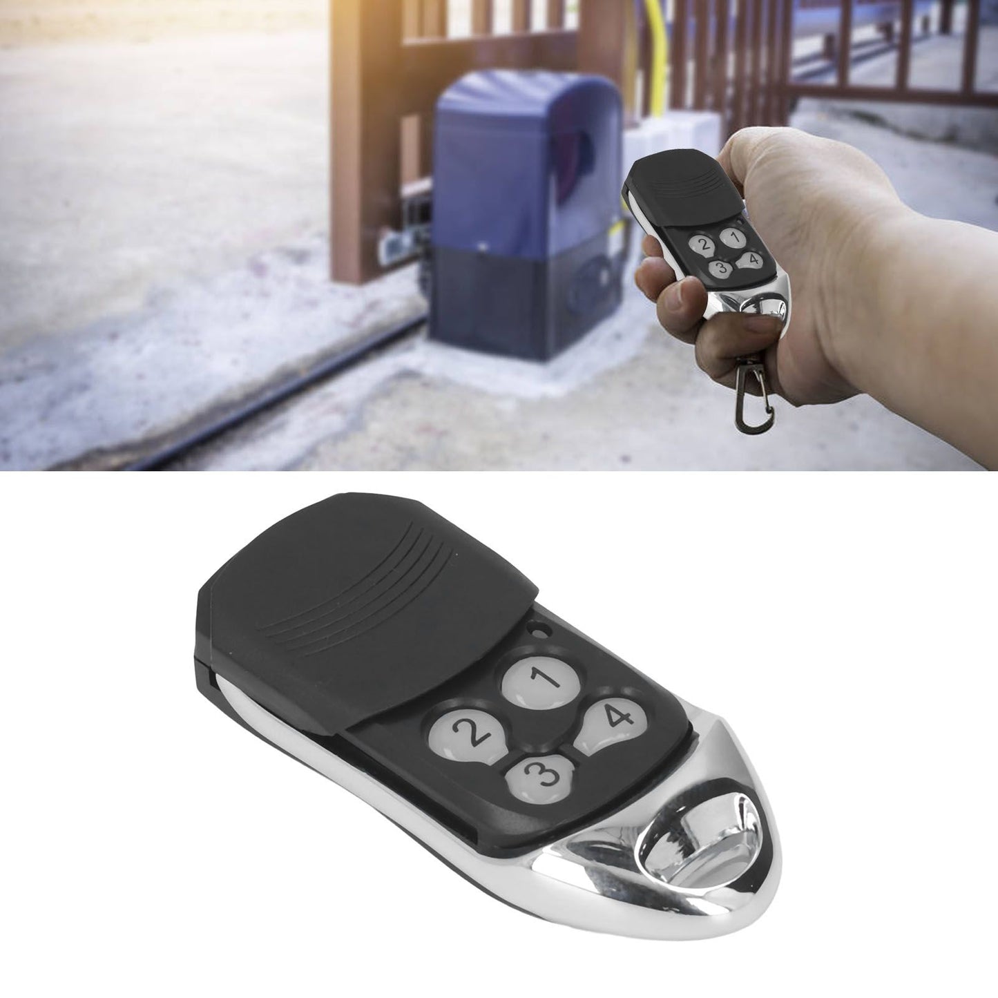 433MHz Garage Door Opener Remote Control Keychain 100m Wireless Transmission 27A 12V 30mAh Battery for V1294-YM0523-3114220010511