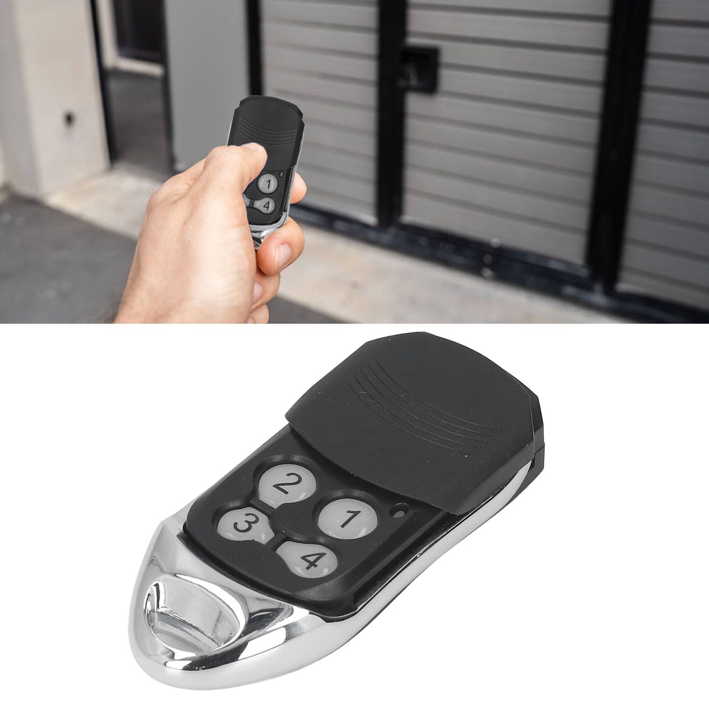 433MHz Garage Door Opener Remote Control Keychain 100m Wireless Transmission 27A 12V 30mAh Battery for V1294-YM0523-3114220010511