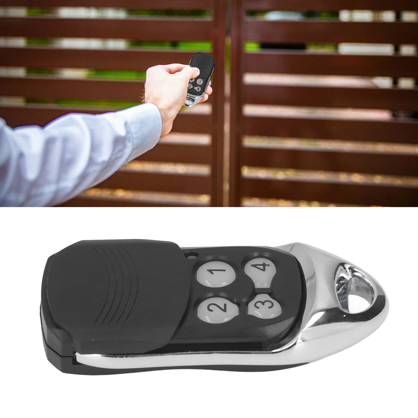 433MHz Garage Door Opener Remote Control Keychain 100m Wireless Transmission 27A 12V 30mAh Battery for V1294-YM0523-3114220010511