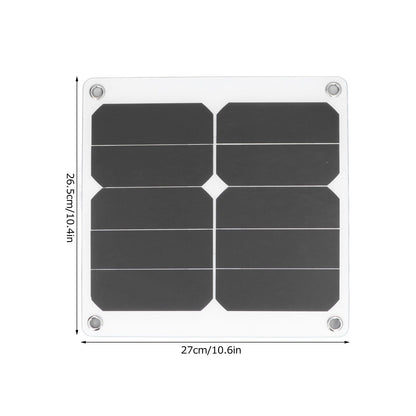 15W Solar Panels USB High Conversion Efficiency Light 5V Portable Solar Power Bank for Camping Hiking Biking V1294-YM0523-3114220010811