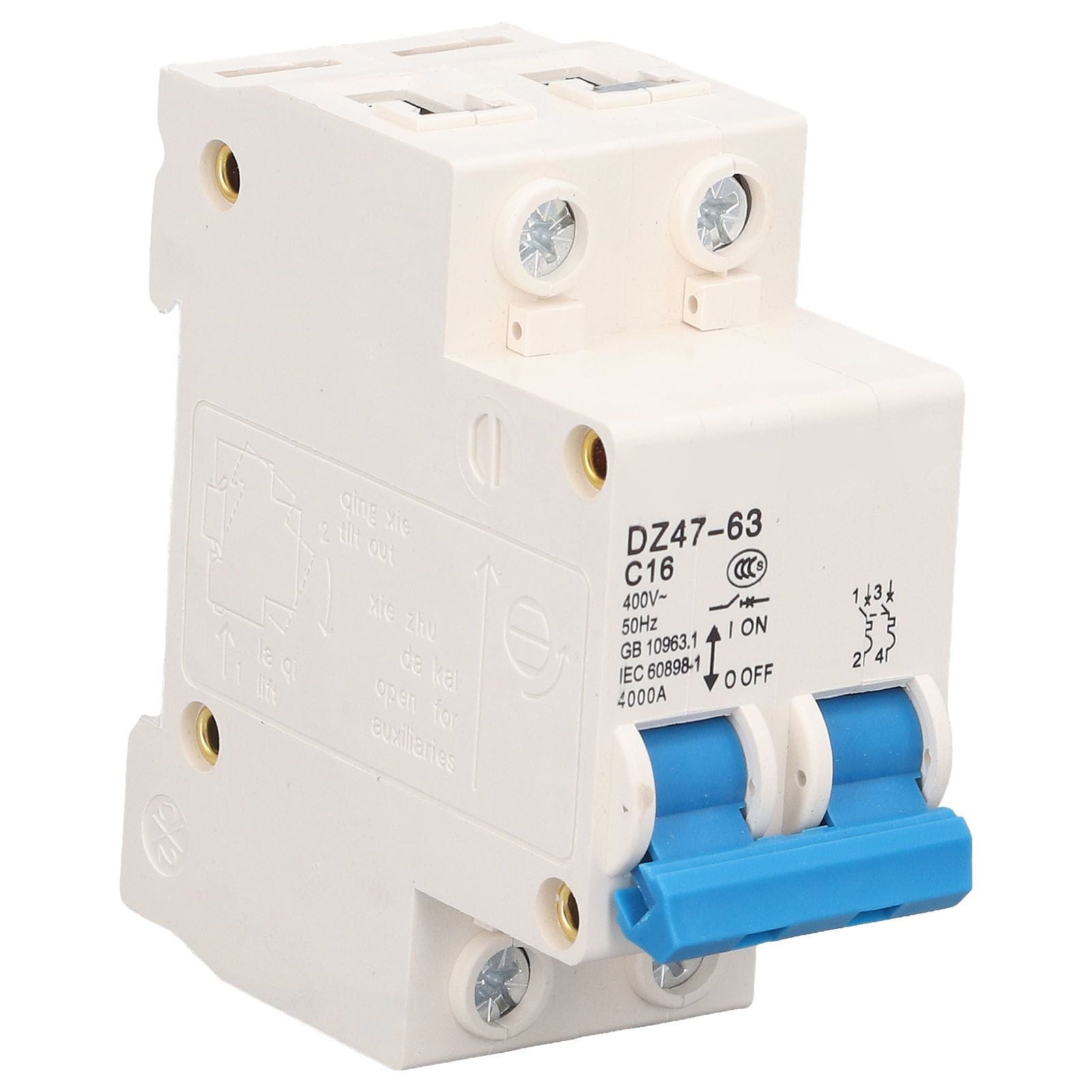 2P Miniature Circuit Breaker Multiple Protection Functions High Safety 16A 220V Circuit Leakage Breaker for V1294-YM0523-3114220011311