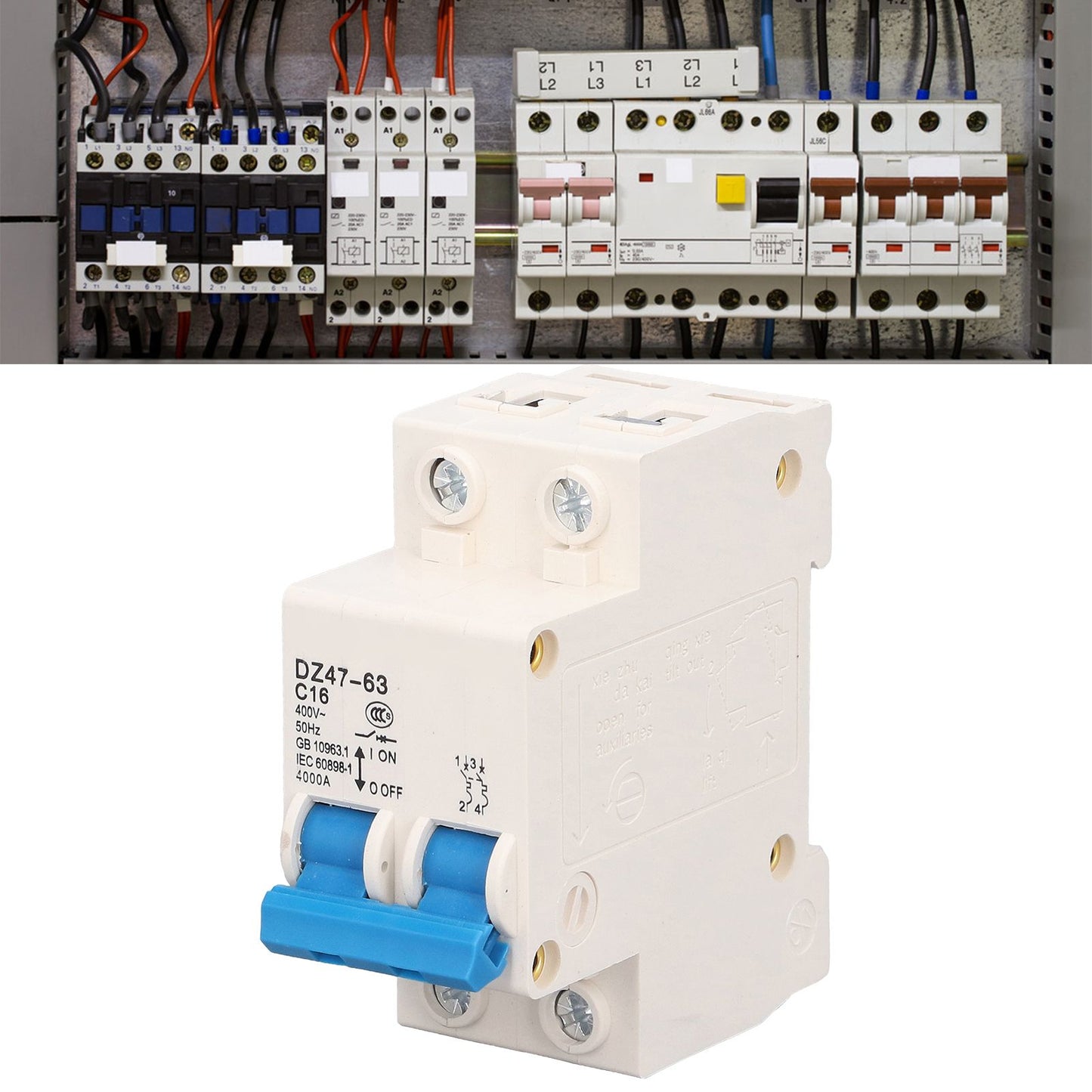 2P Miniature Circuit Breaker Multiple Protection Functions High Safety 16A 220V Circuit Leakage Breaker for V1294-YM0523-3114220011311