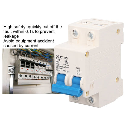 2P Miniature Circuit Breaker Multiple Protection Functions High Safety 16A 220V Circuit Leakage Breaker for V1294-YM0523-3114220011311
