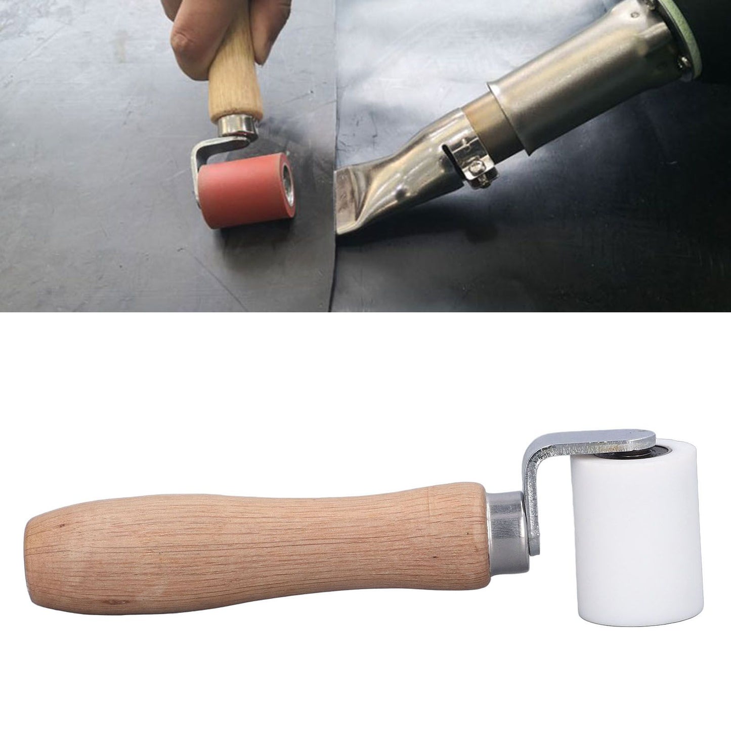 40mm/1.6in Silicone Seam Roller High Temperature Resistance Seam Hand Pressure Roller for Welding V1294-YM0523-3114220011611