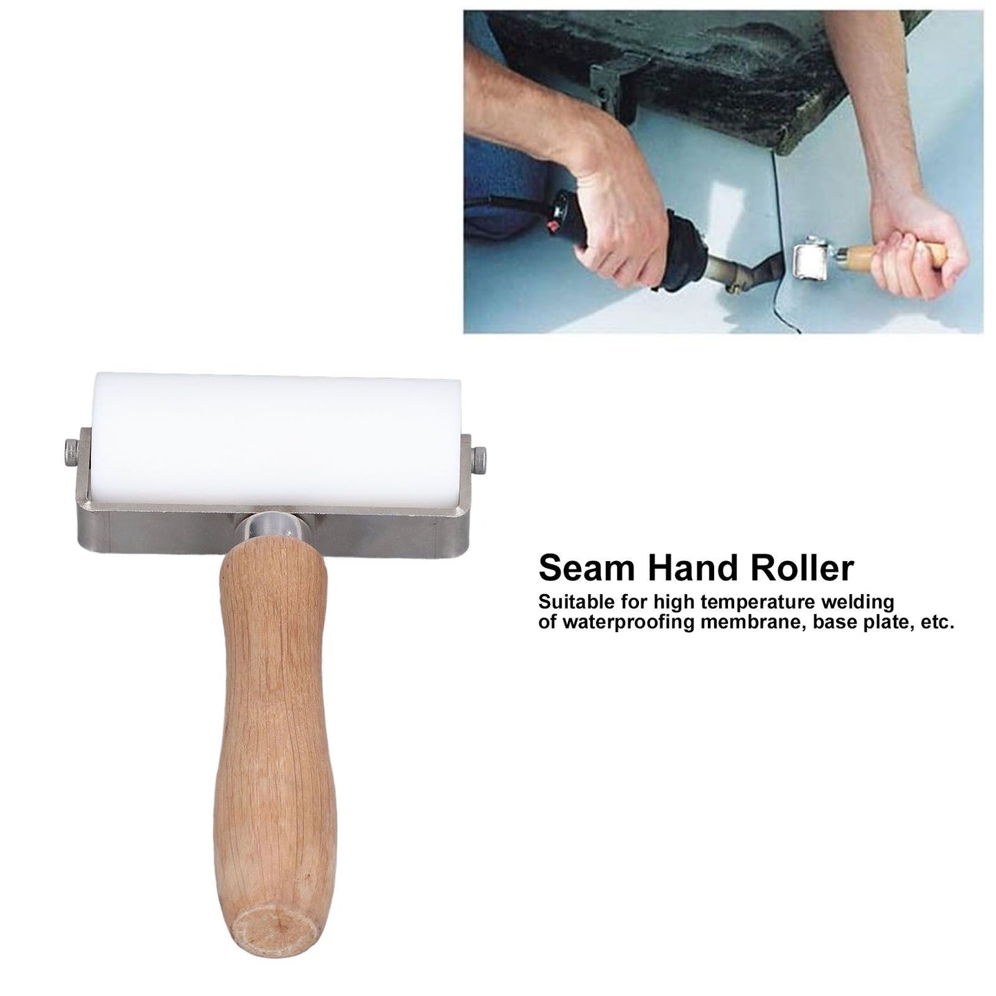 90mm/3.5in Silicone Roller Smoothing Seam Roller Tool for High Temperature Welding V1294-YM0523-3114220012011