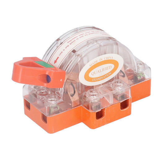 Transparent Knife Switch 2P 32A Double Pole Against Electric Shock Safety Knife Switch with Indicator for V1294-YM0523-3114220012211
