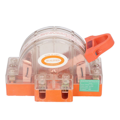Double Pole Knife Switch Transparent Shell 2P 100A Safety Knife Switch with LED Indicator for Generator Power V1294-YM0523-3114220012711