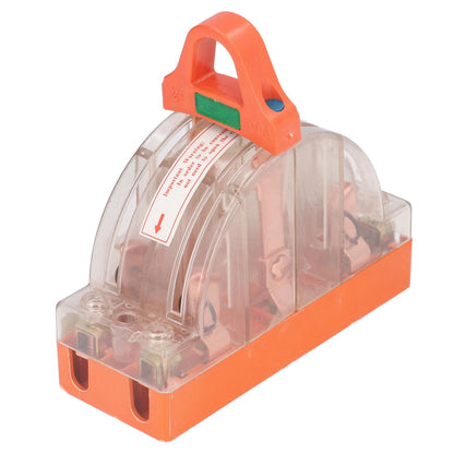 Double Pole Knife Switch Transparent Shell 2P 100A Safety Knife Switch with LED Indicator for Generator Power V1294-YM0523-3114220012711